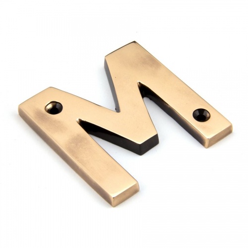 Polished Bronze Letter M